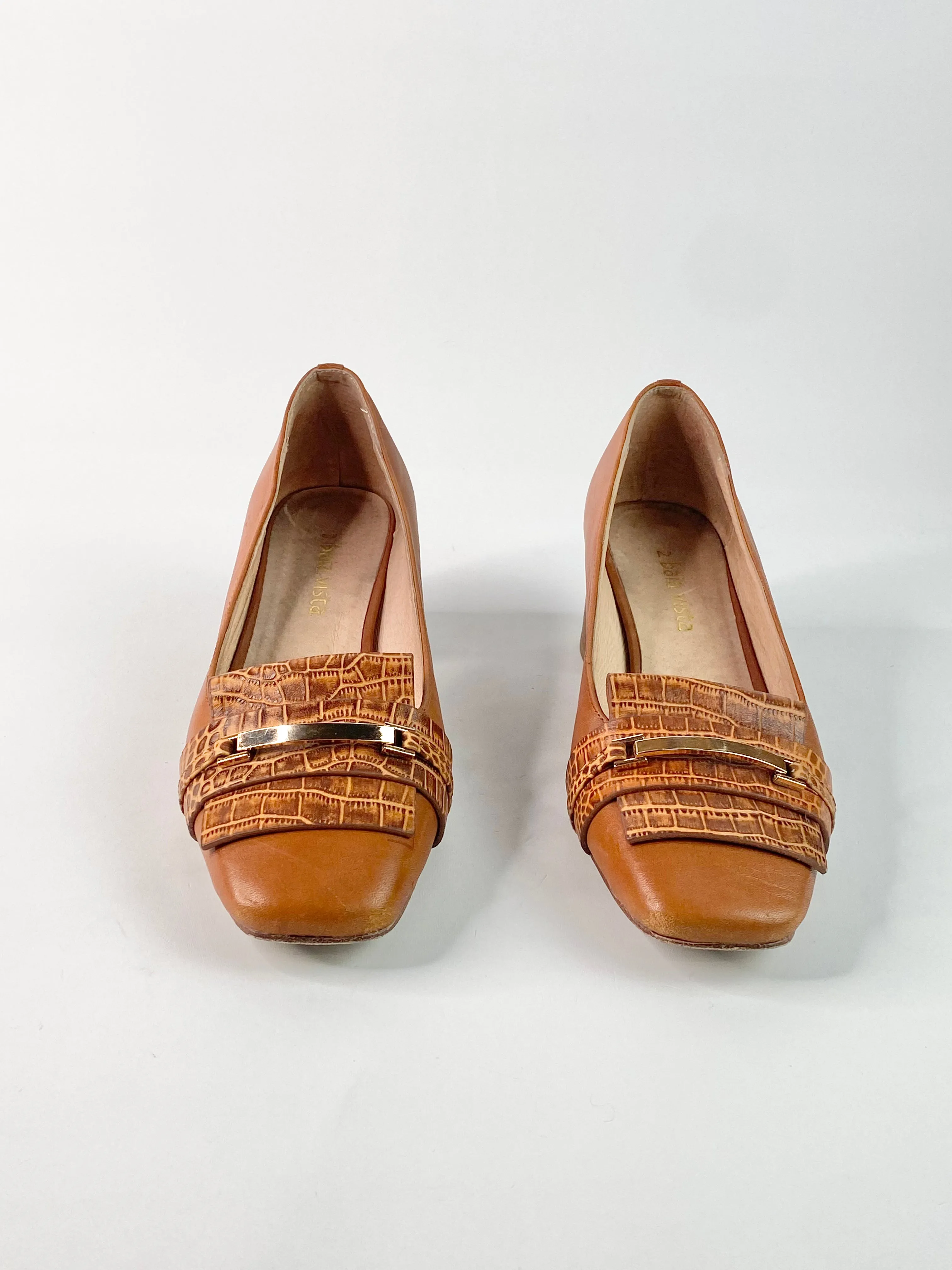 2 Baia Vista Caramel Heeled Loafers - EU37