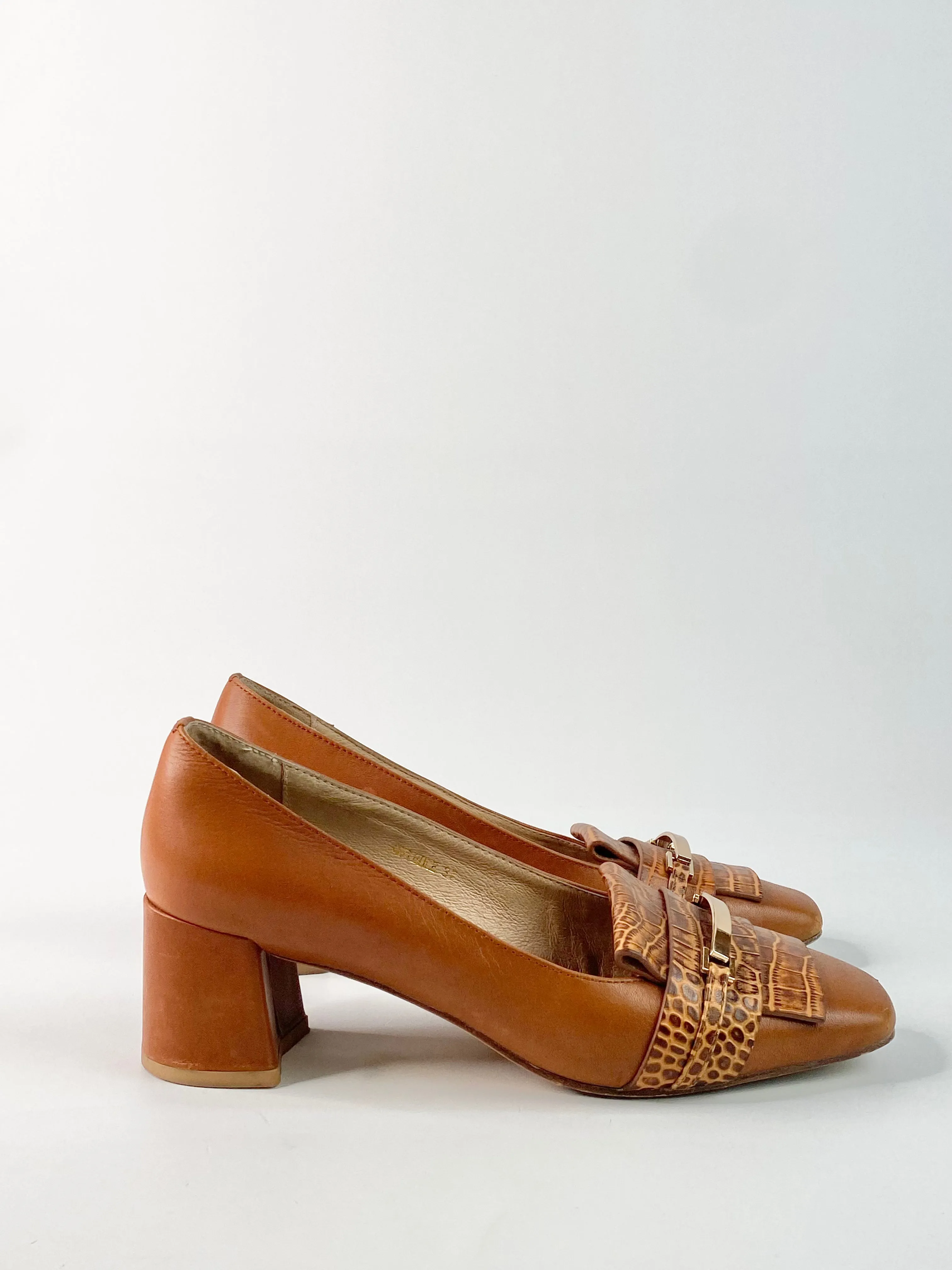 2 Baia Vista Caramel Heeled Loafers - EU37