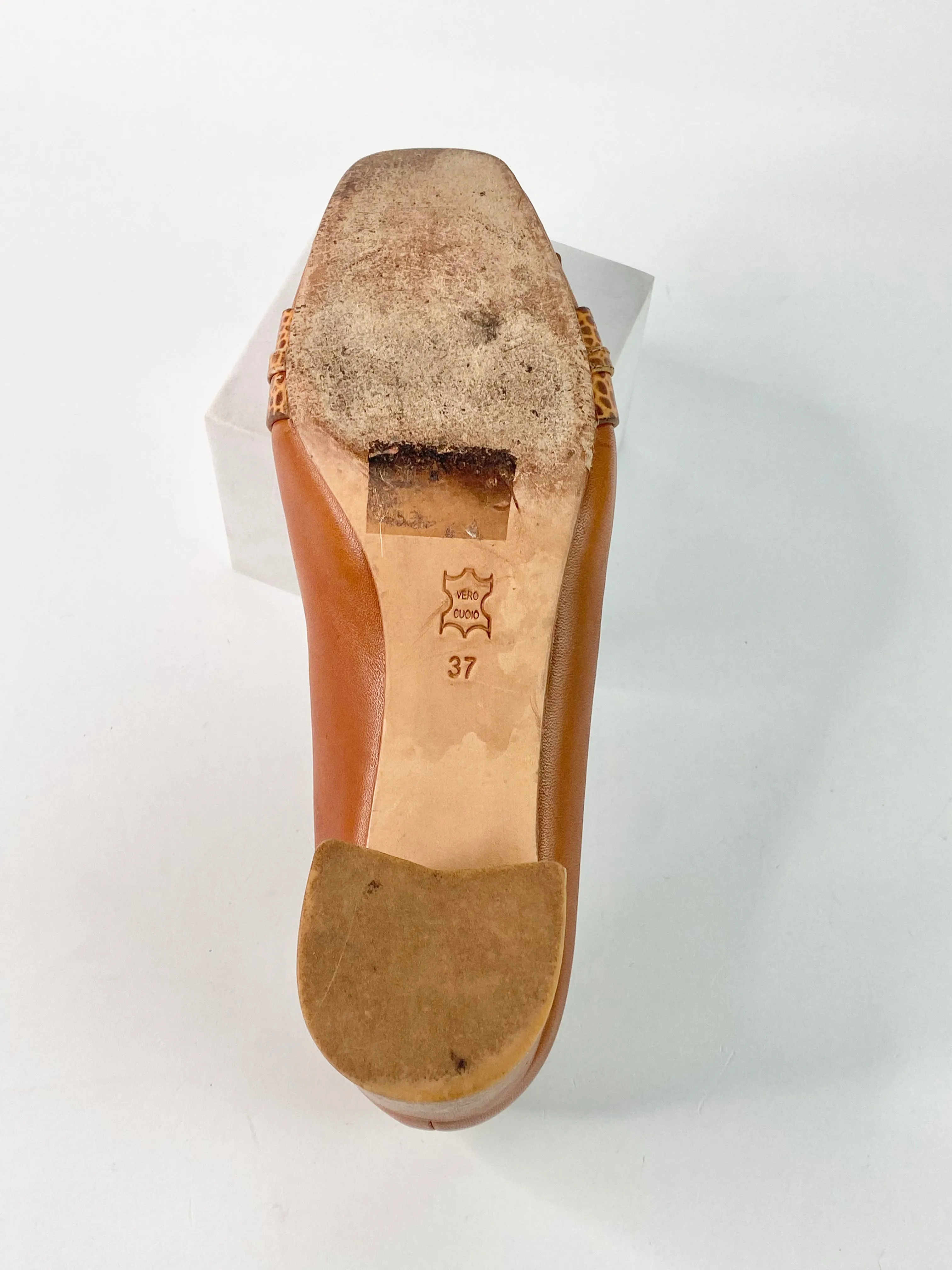 2 Baia Vista Caramel Heeled Loafers - EU37