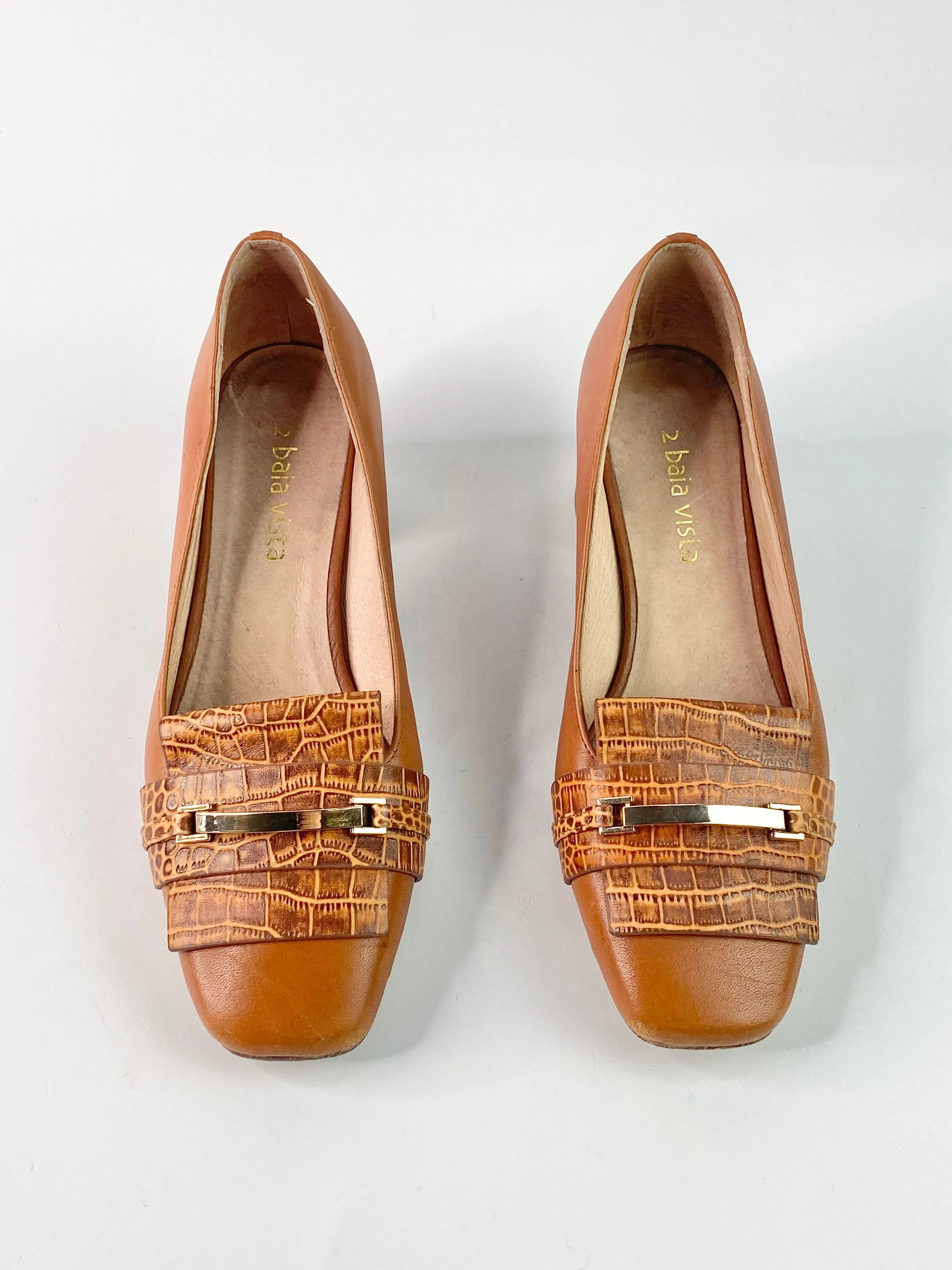 2 Baia Vista Caramel Heeled Loafers - EU37