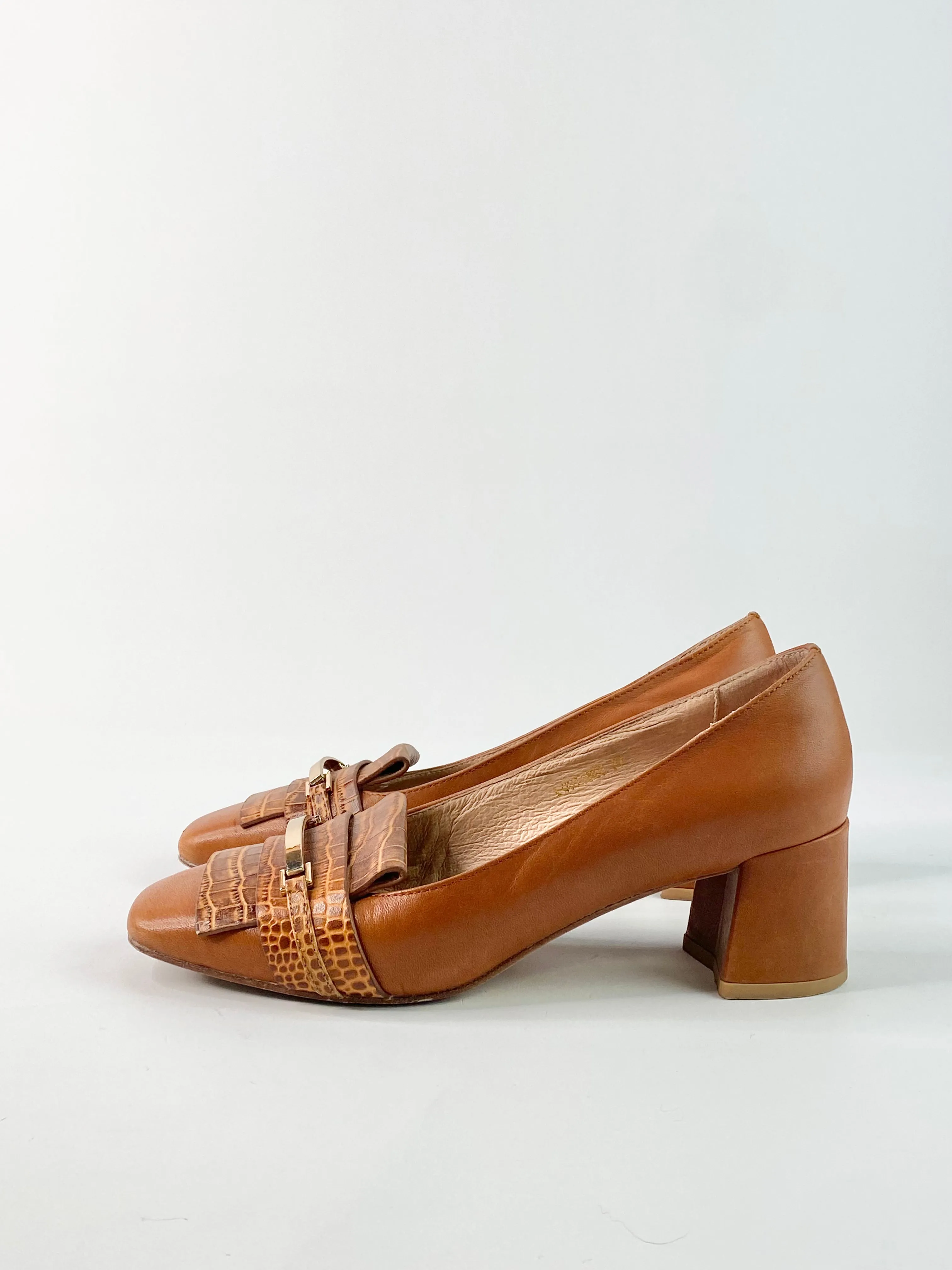 2 Baia Vista Caramel Heeled Loafers - EU37