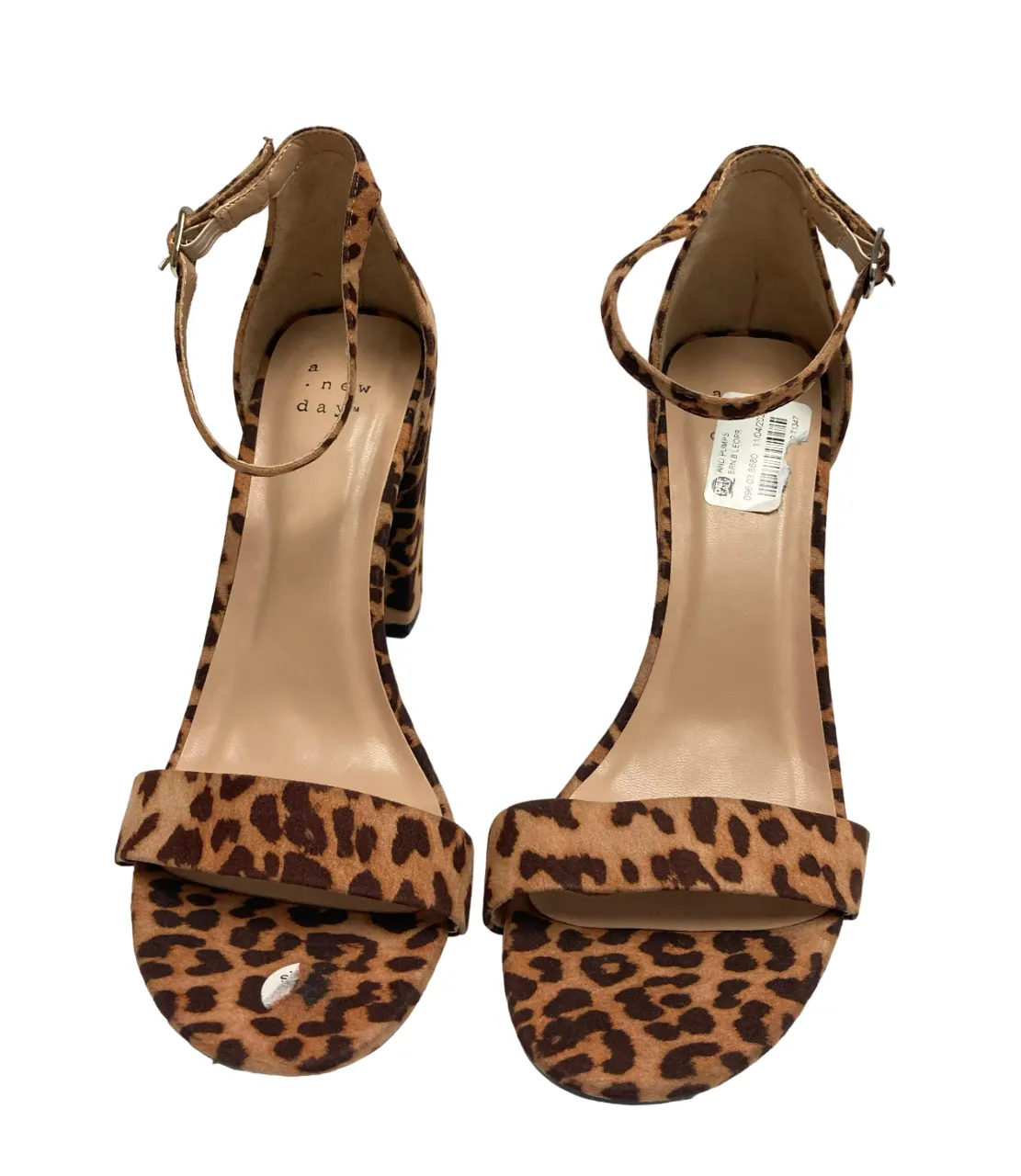 A New Day Women's Heel Sandals Leopard Print