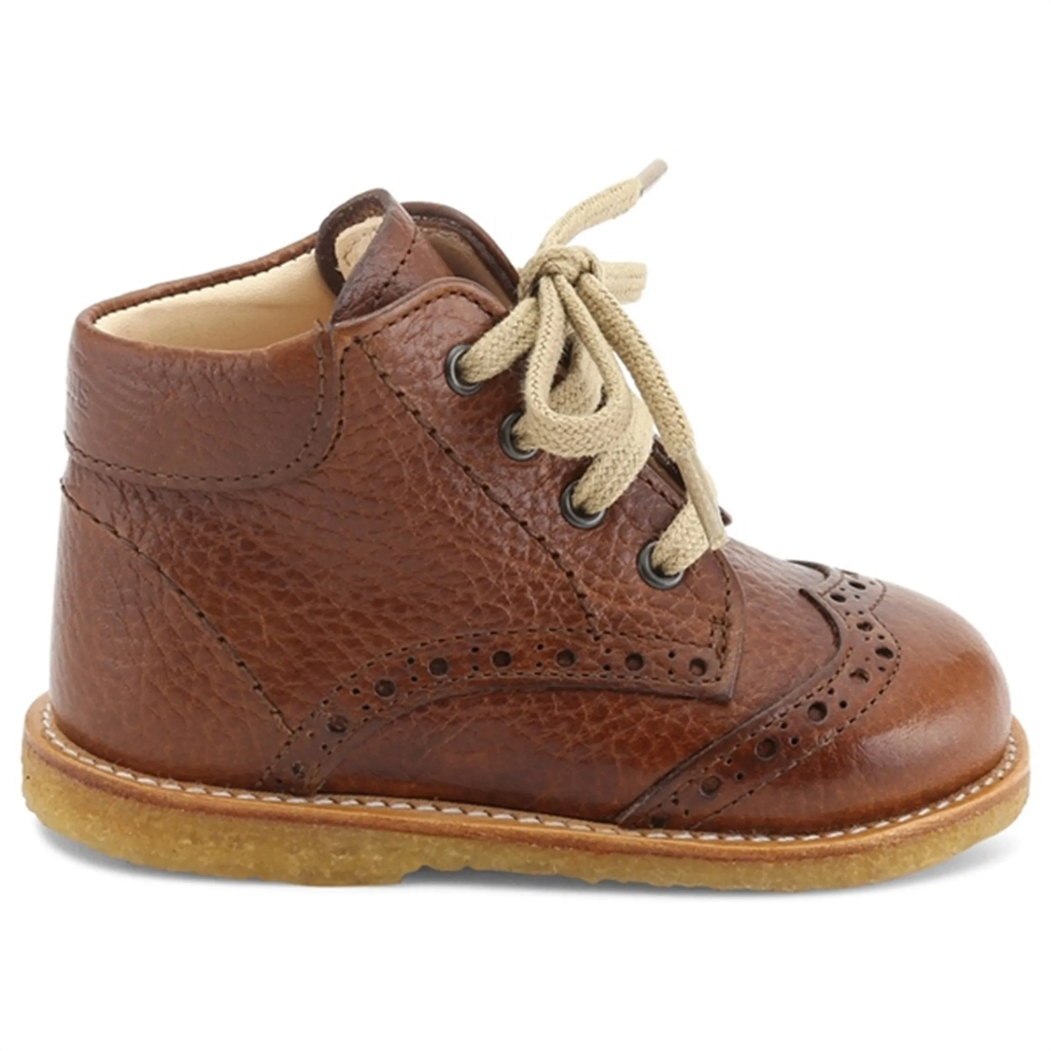 Angulus Shoe With Laces Cognac