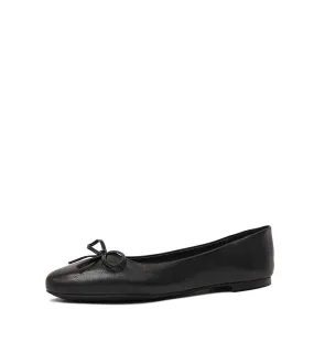 Ballerina Black Leather Ballet Flats