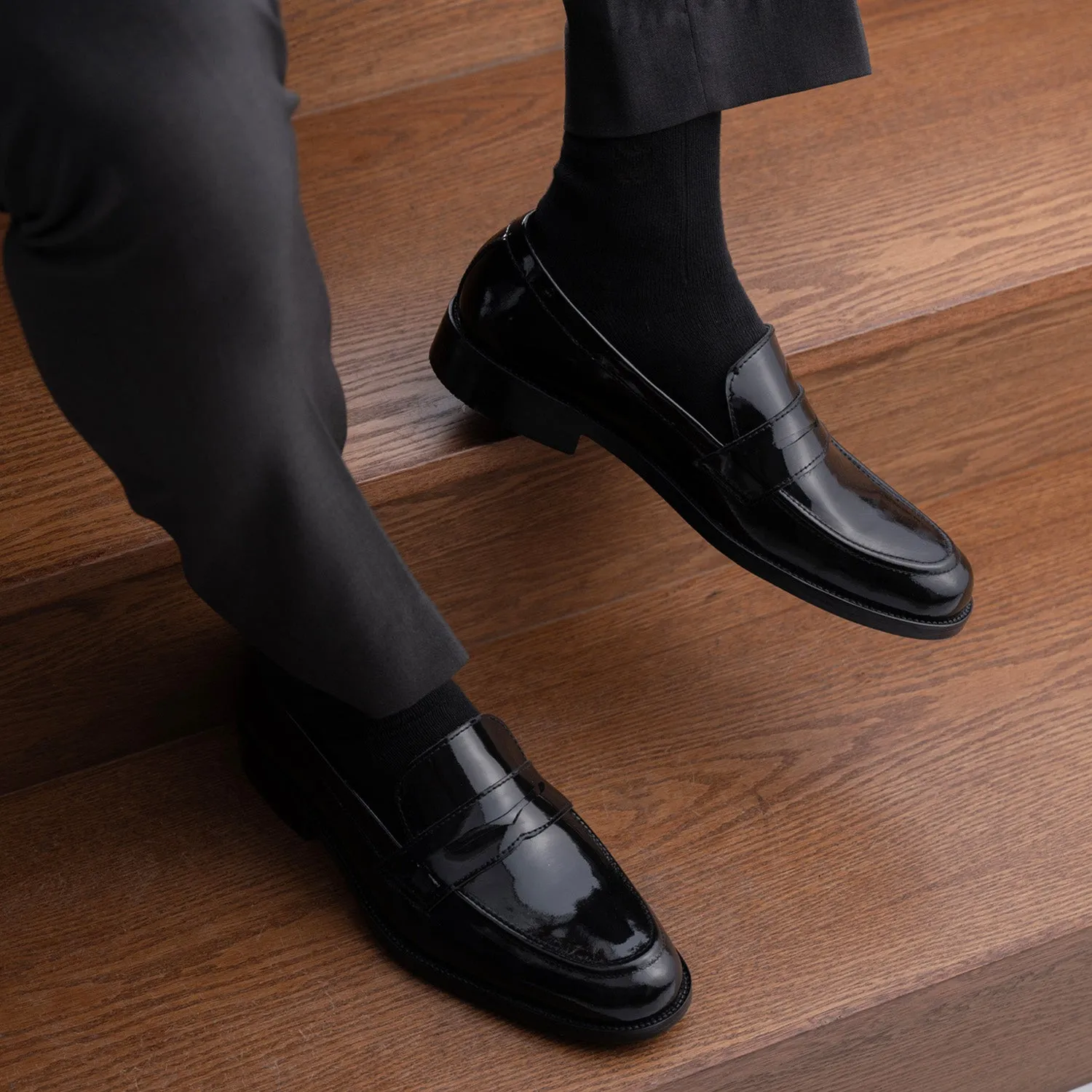 Baxton Black Patent Leather Loafers