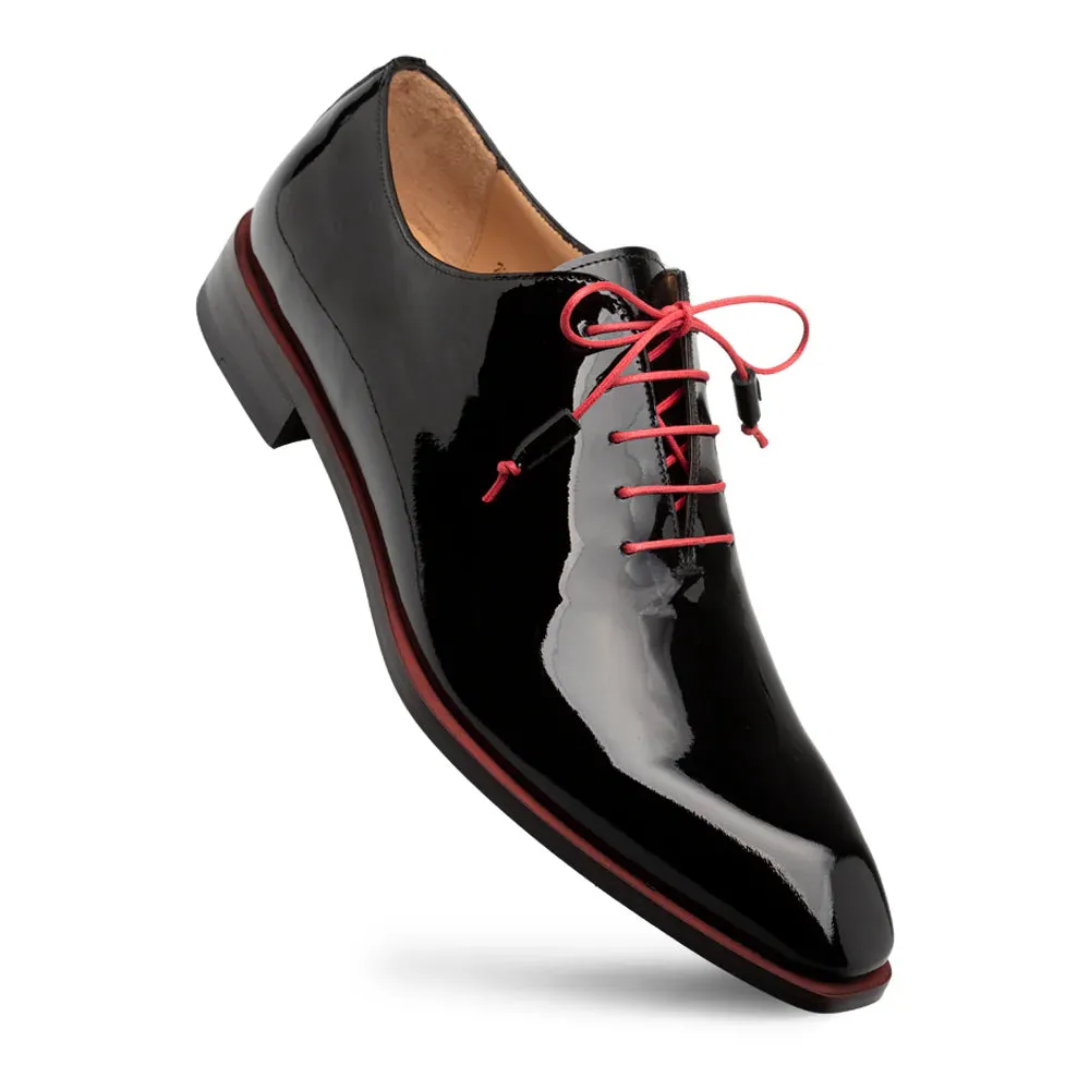 BLACK DIETRO 2 ASYMMETRICAL PATENT LEATHER MEN'S OXFORD SHOES