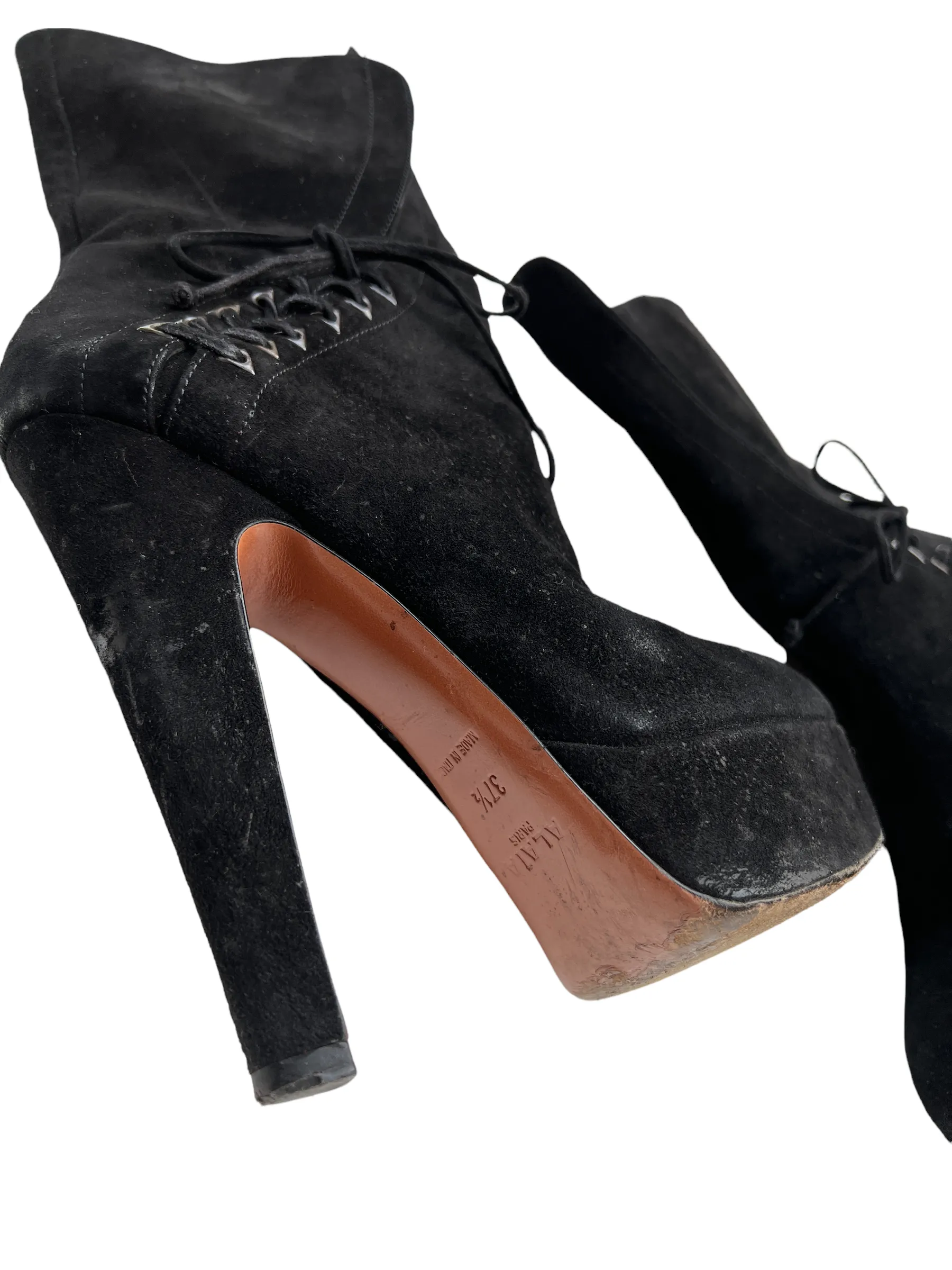 Black Heeled Boots - 7.5