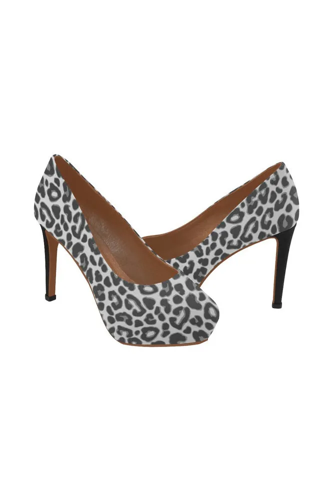 black leopard print Women's High Heels