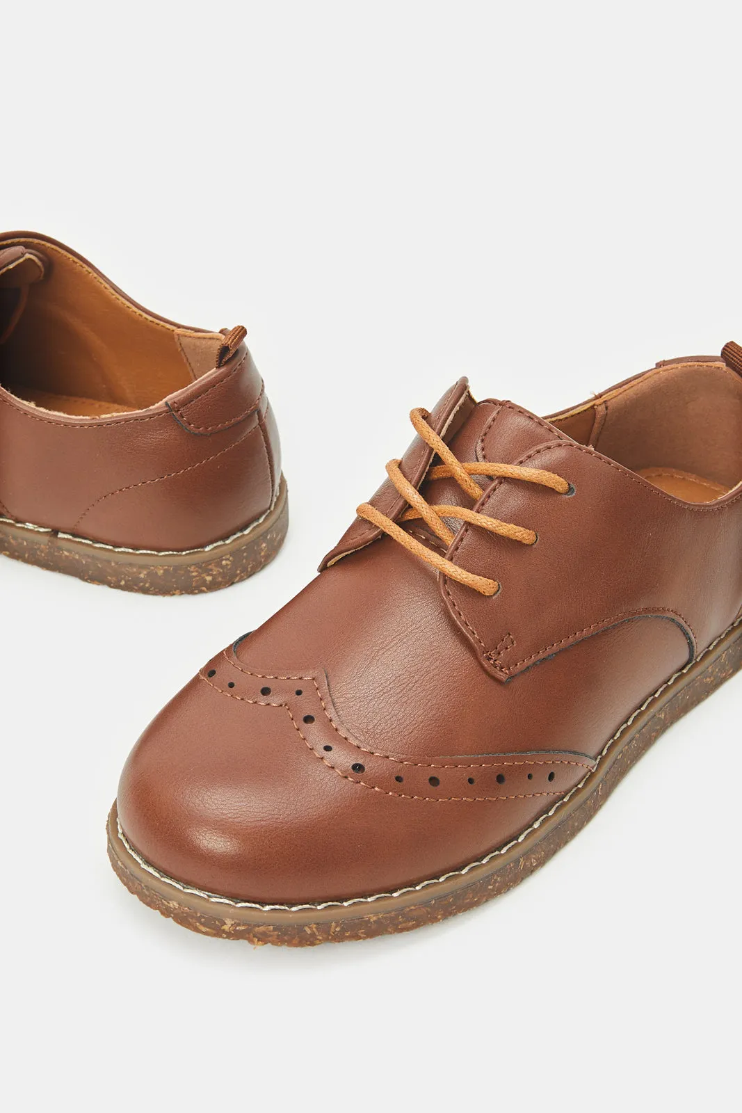 Boys Brown Lace Up Brogue