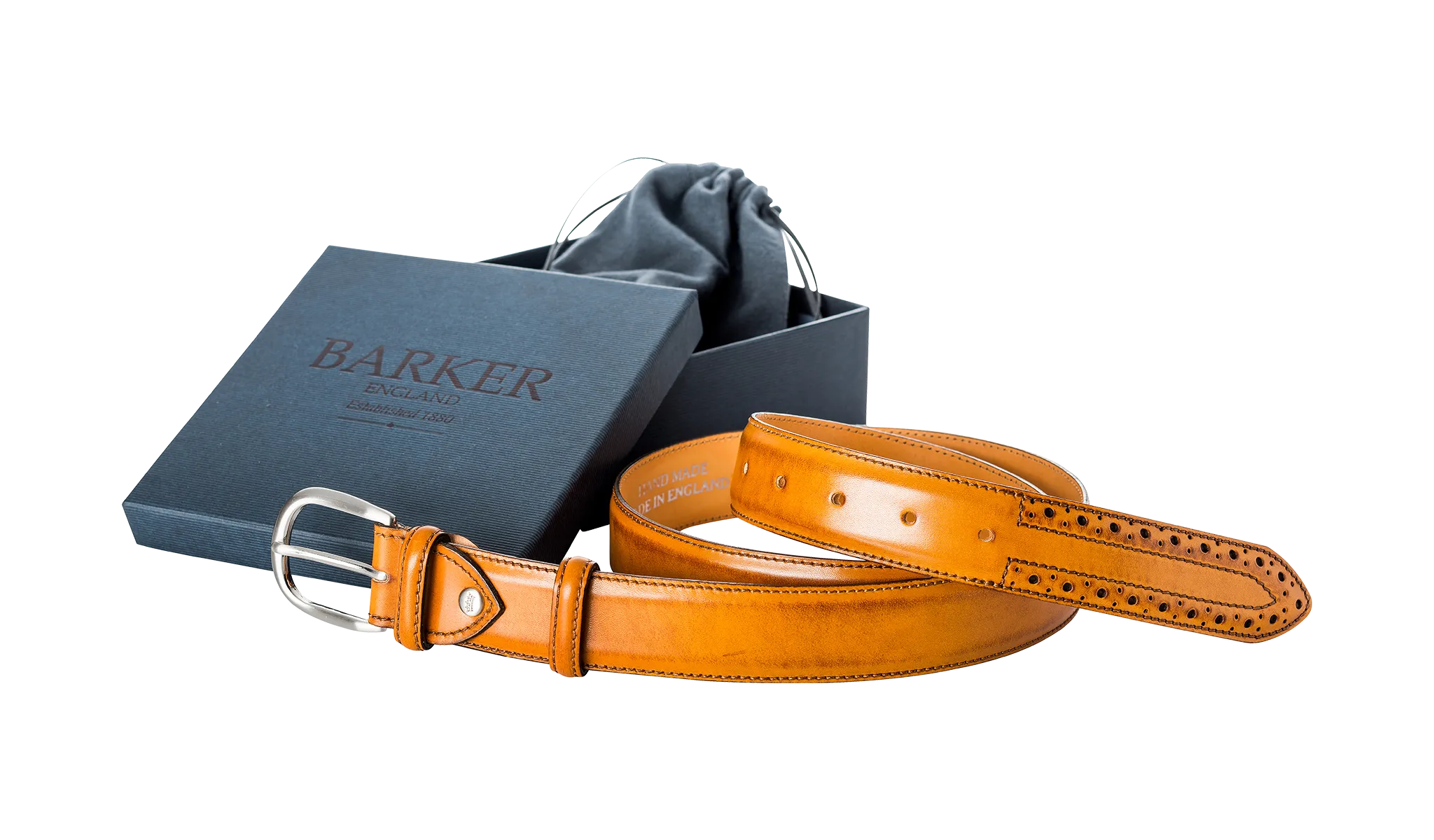 Brogue Belt - Cedar Calf