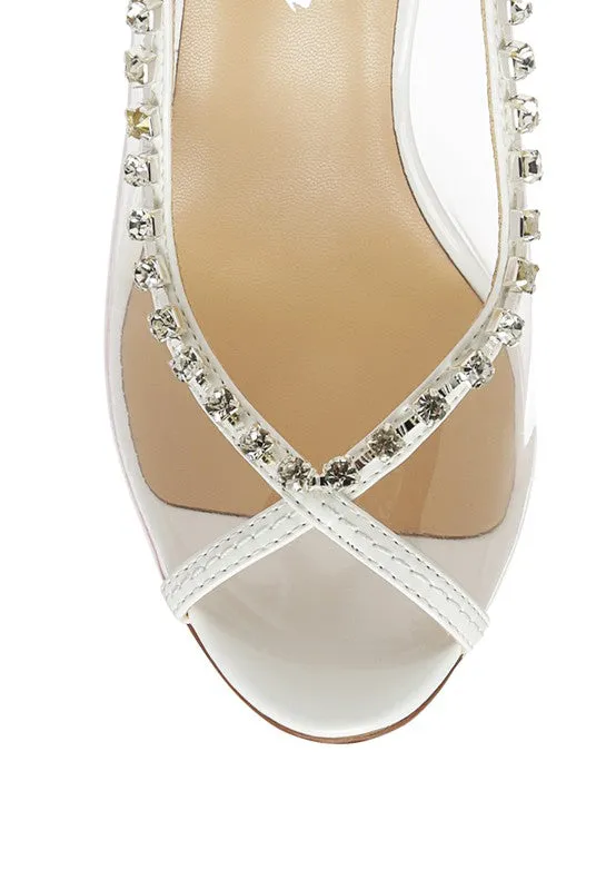 Camarine Clear Stiletto Sling-back