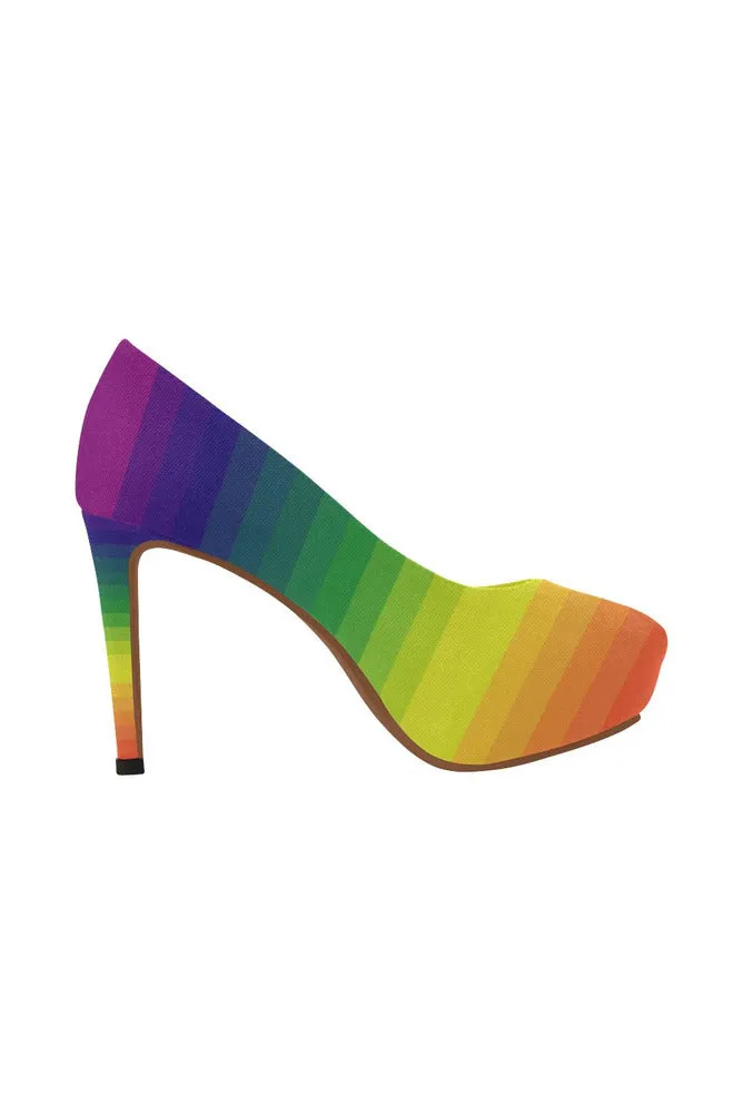 Color Spectrum Bars Women's High Heels