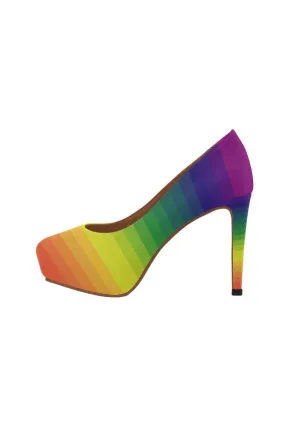 Color Spectrum Bars Women's High Heels