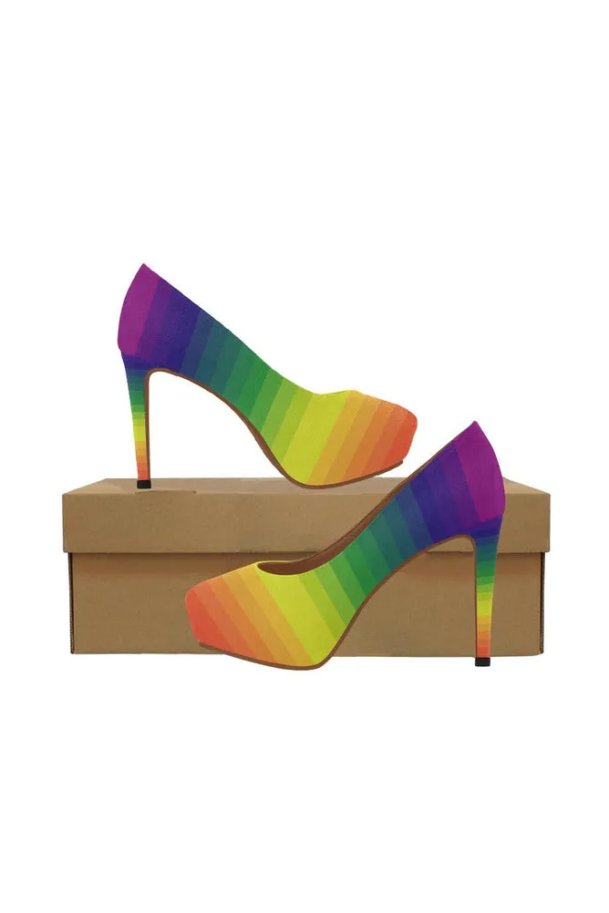 Color Spectrum Bars Women's High Heels