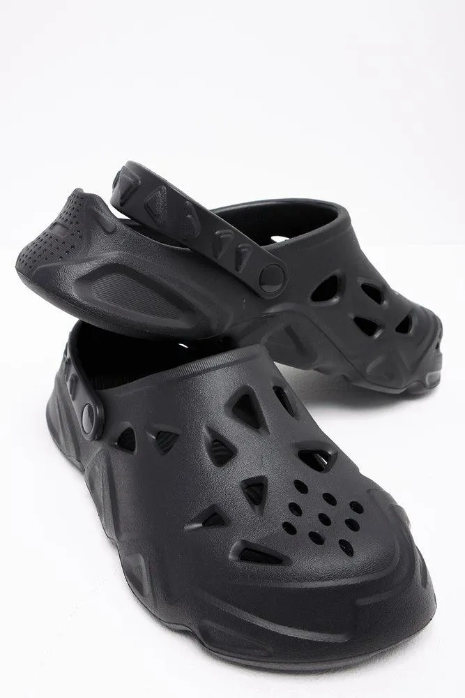 Cut Out Clog Black