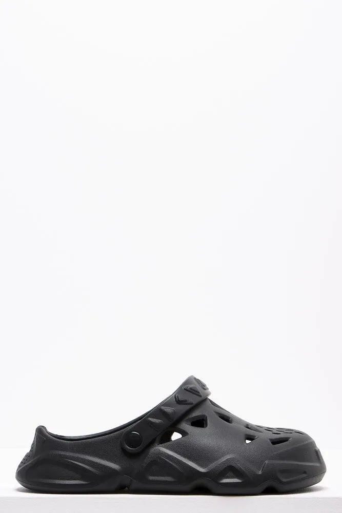 Cut Out Clog Black