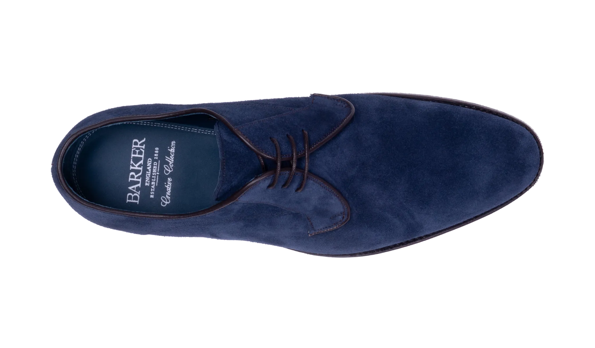 Derby - Navy Suede