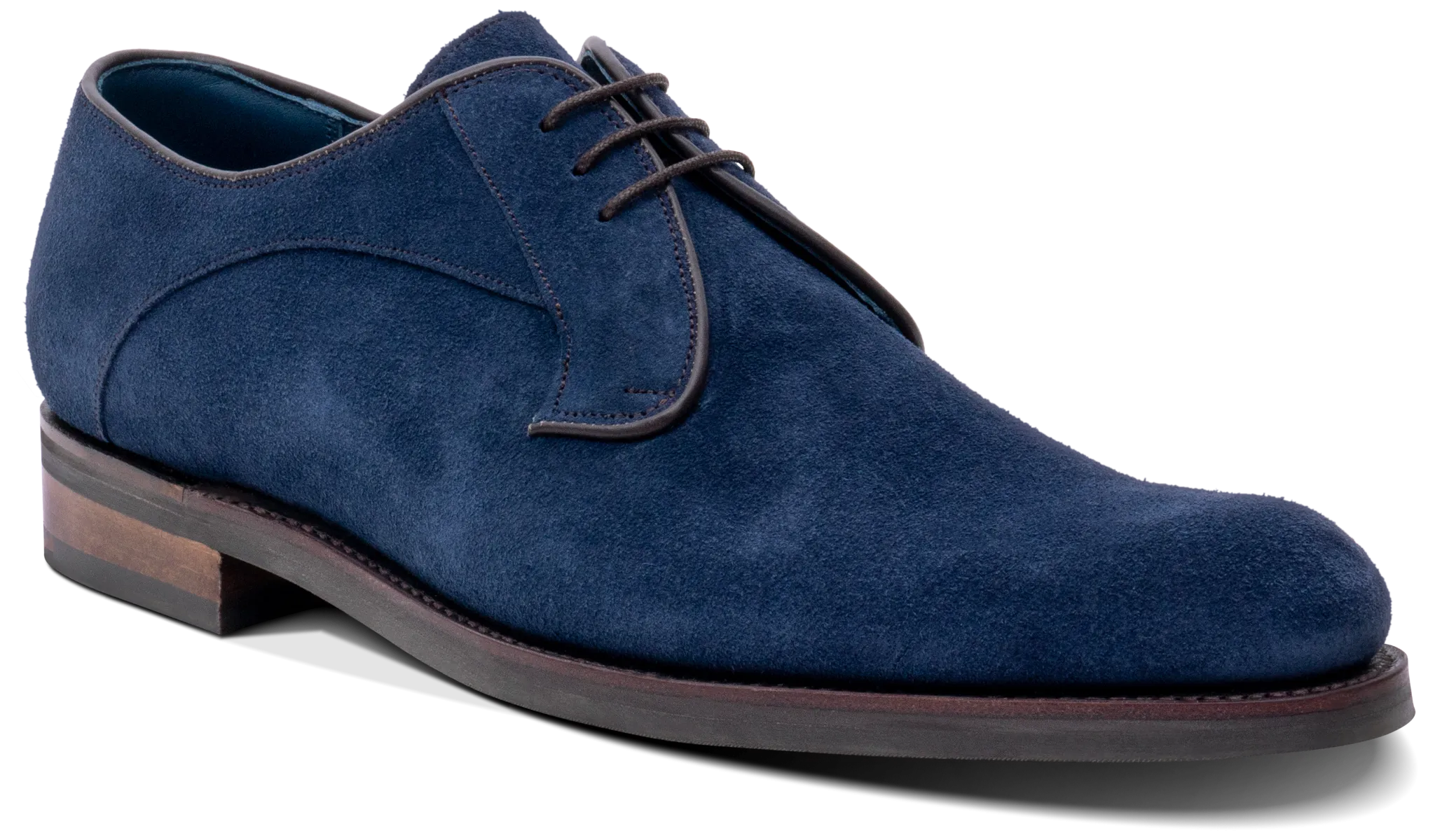 Derby - Navy Suede