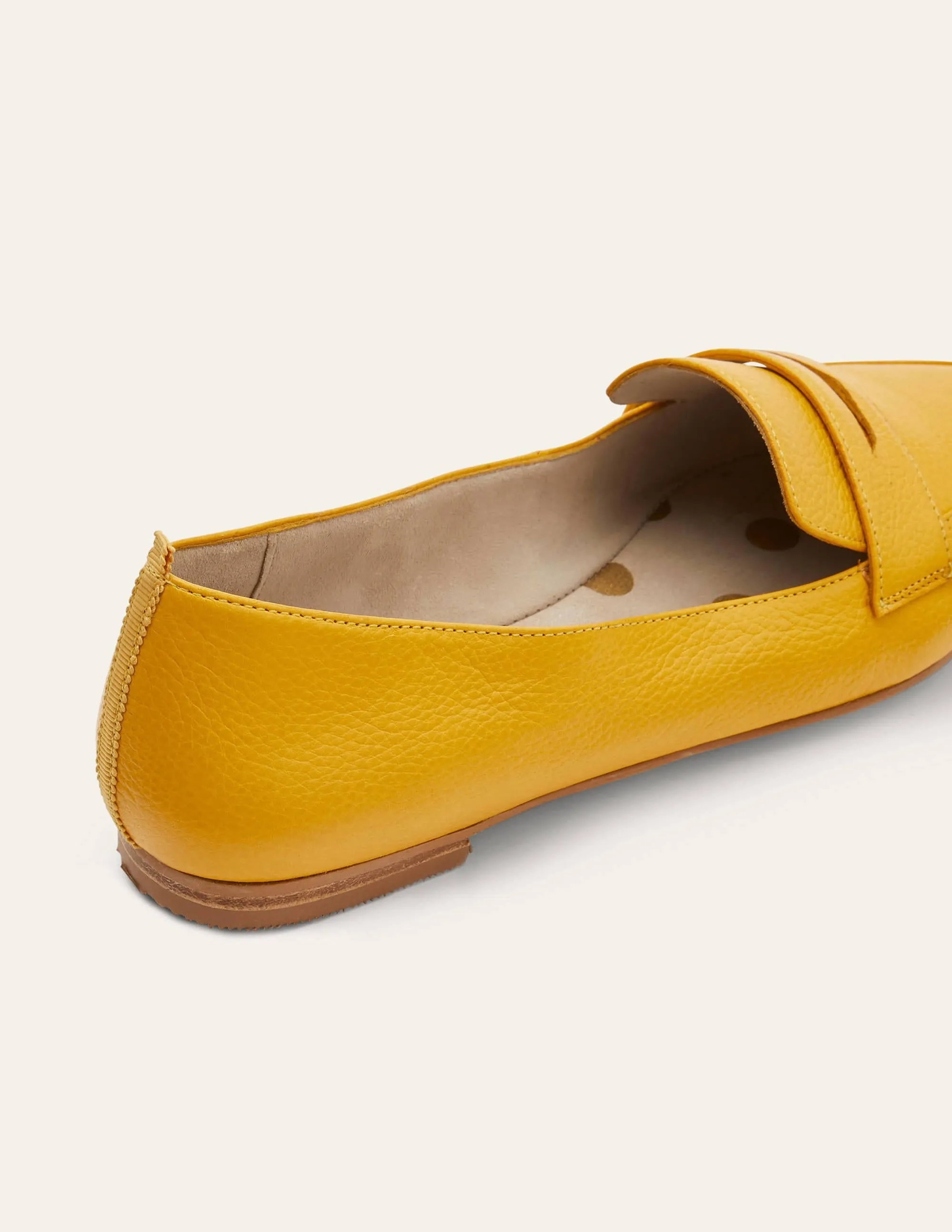 Flexi Sole Penny Loafers-Honey Gold