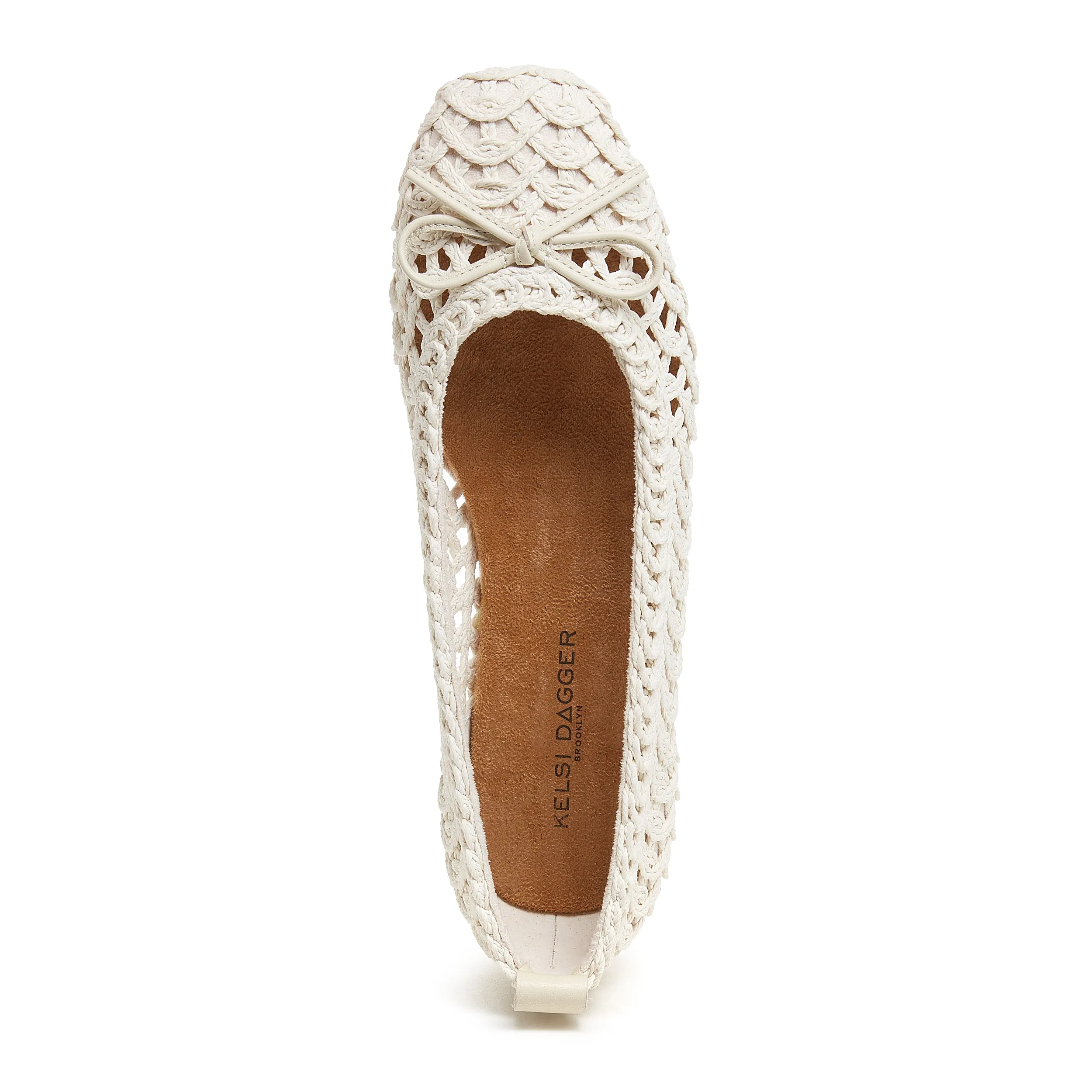 Frankie Ivory Crochet Ballet Flats