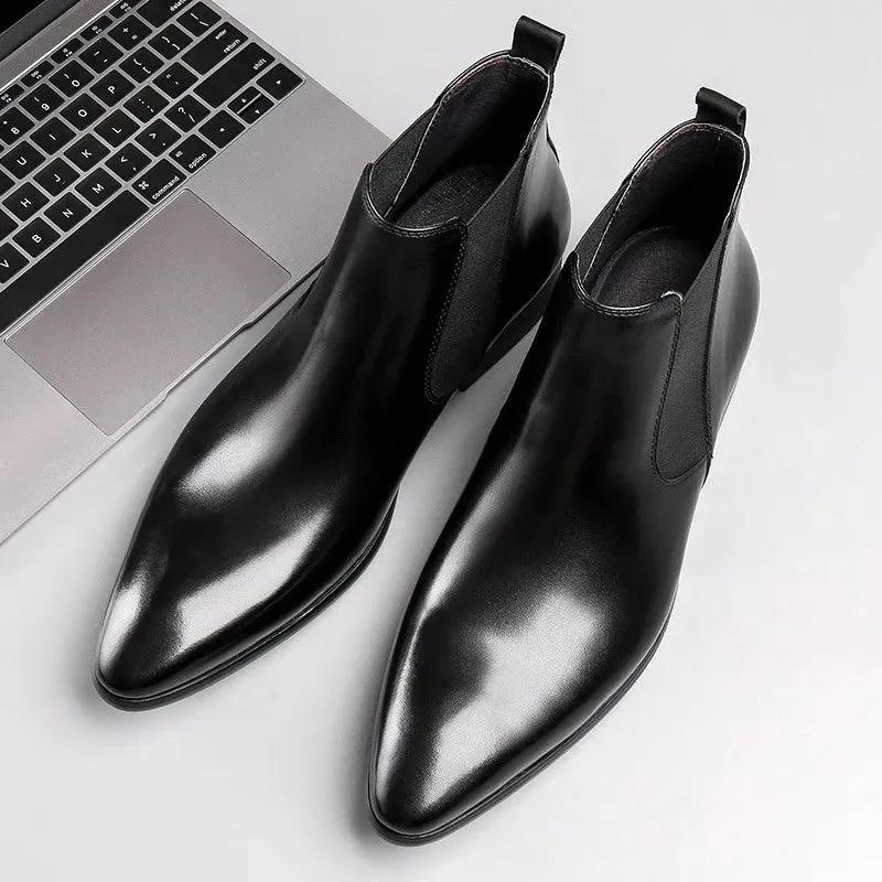 Funki Buys | Shoes | Men's Fashion Pointed Toe Chelsea Boots