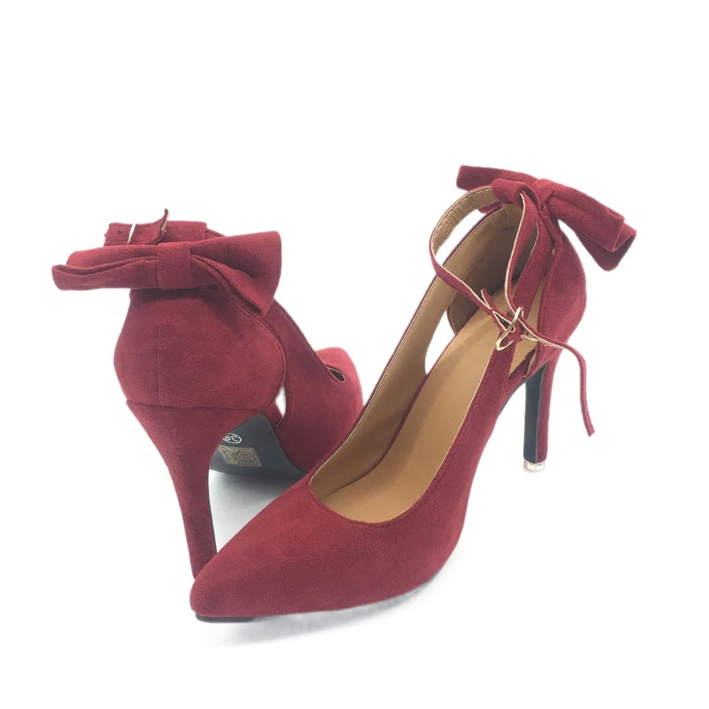 Funki Buys | Shoes | Women's Suede Bow Knot High Heels