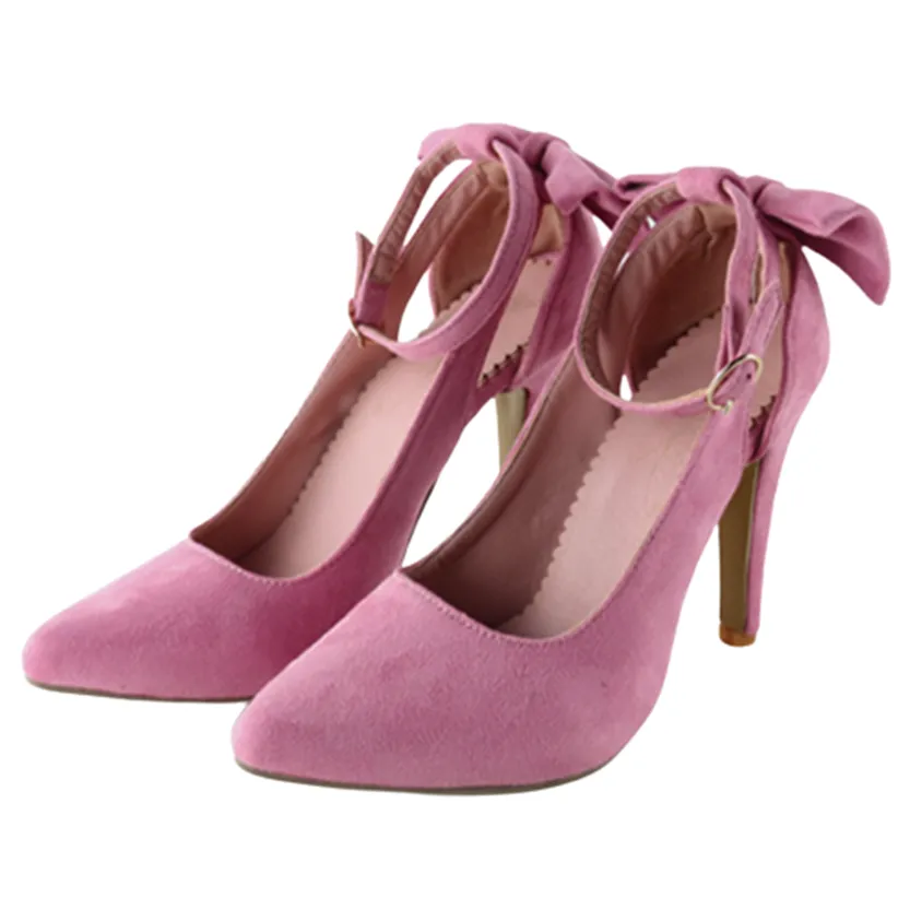 Funki Buys | Shoes | Women's Suede Bow Knot High Heels