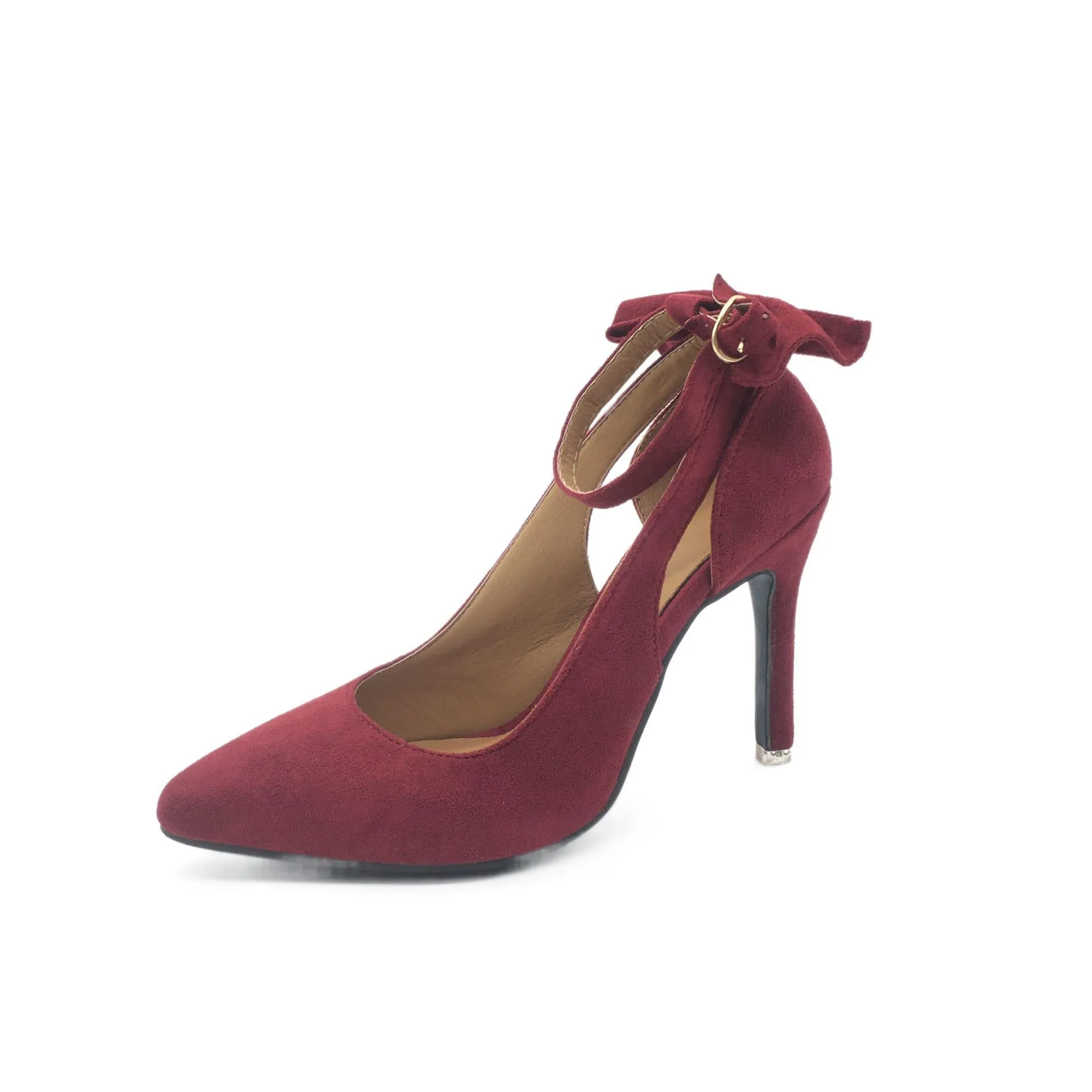 Funki Buys | Shoes | Women's Suede Bow Knot High Heels