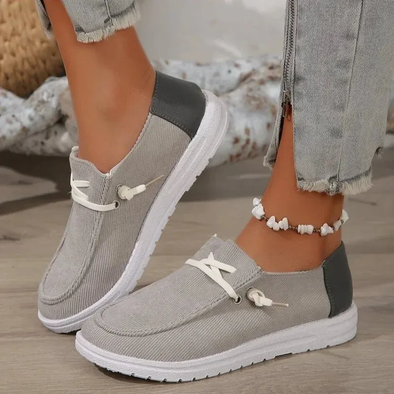 Hnzxzm Fashion Casual Plus Size Flats Shoes Women Work Shoes Comfortable for Work Breathable Loafers Sneakers