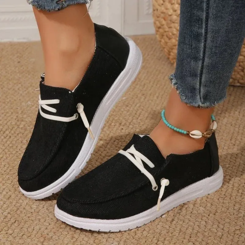 Hnzxzm Fashion Casual Plus Size Flats Shoes Women Work Shoes Comfortable for Work Breathable Loafers Sneakers