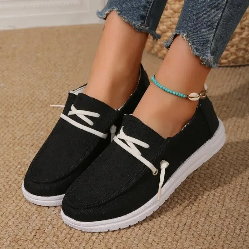 Hnzxzm Fashion Casual Plus Size Flats Shoes Women Work Shoes Comfortable for Work Breathable Loafers Sneakers