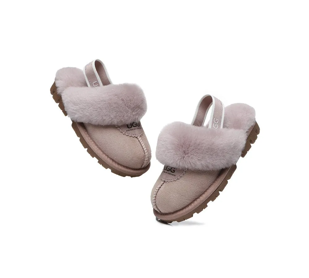 Kids Ugg Slingback Slippers Sandals Waffle Plus