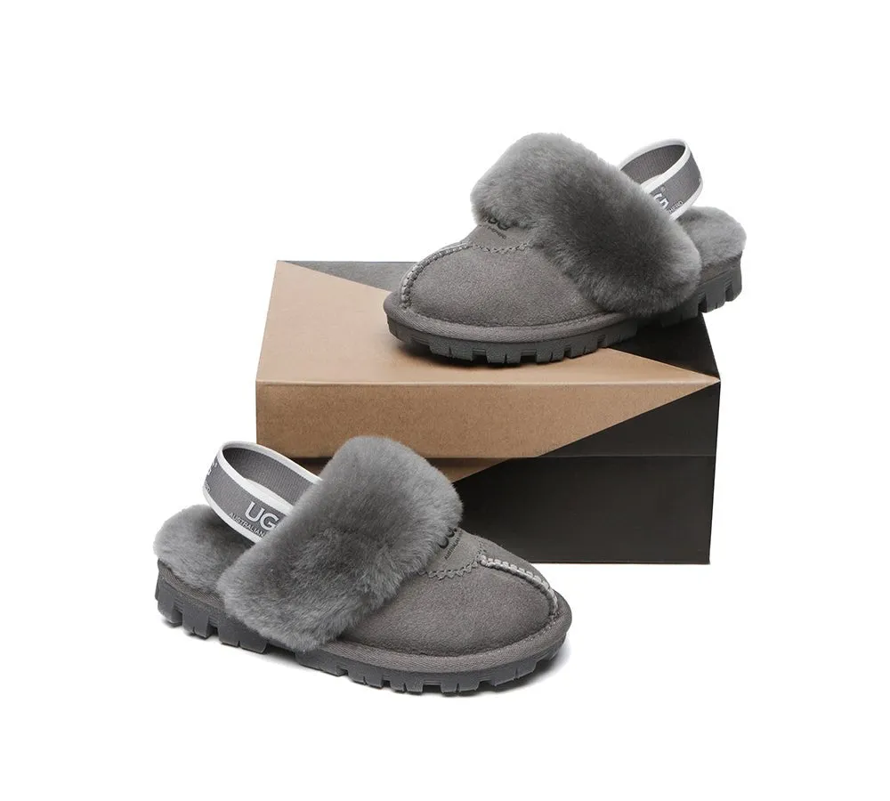 Kids Ugg Slingback Slippers Sandals Waffle Plus