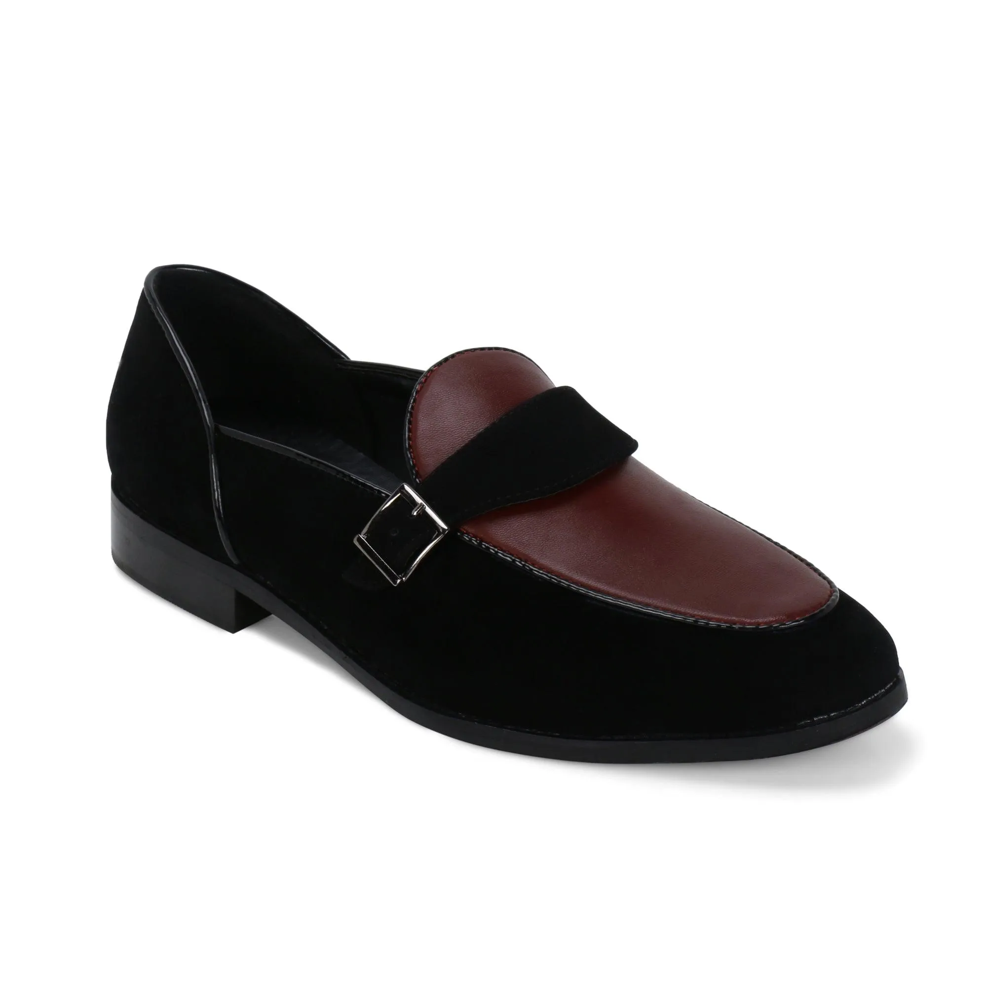 Kingston Black/Red Single Monk Loafer