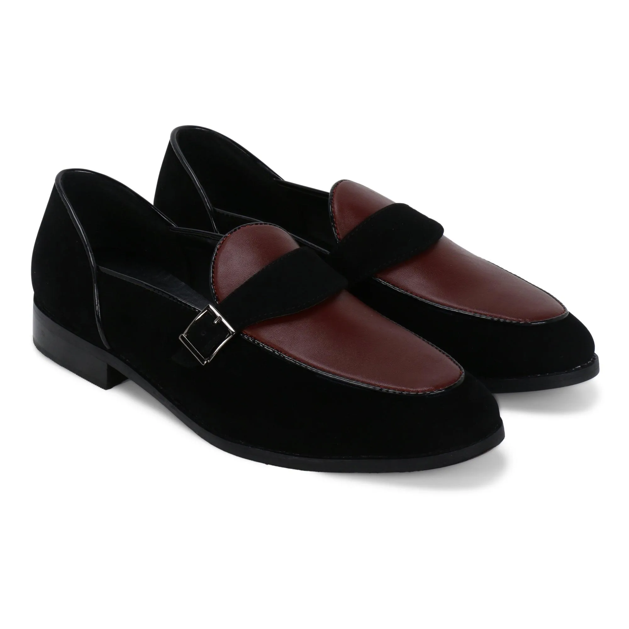 Kingston Black/Red Single Monk Loafer