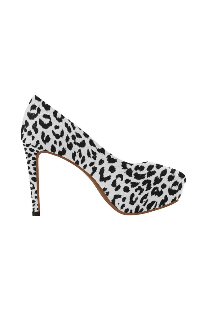 Leopard Black/White Women's High Heels