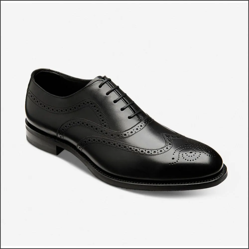 Loake Castlegate Black Calf Leather brogue F Fit-