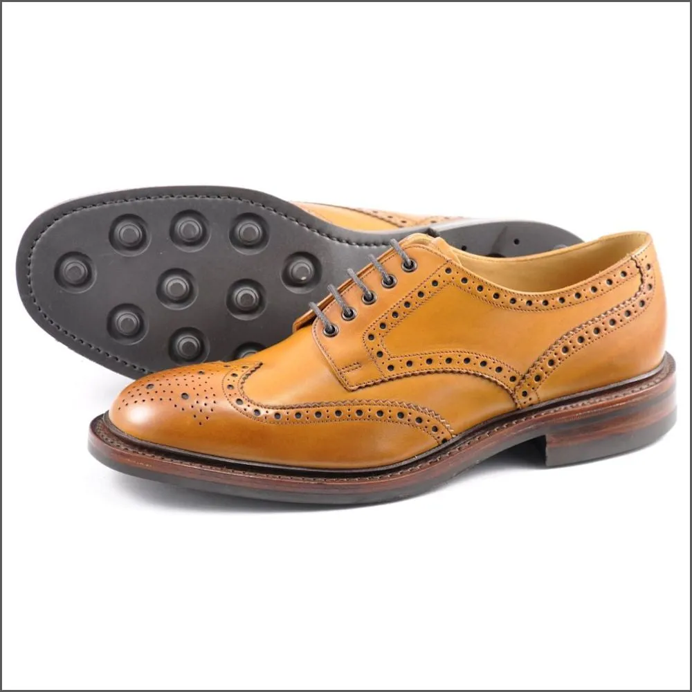 Loake Chester Tan Brogue Shoe Rubber Sole--