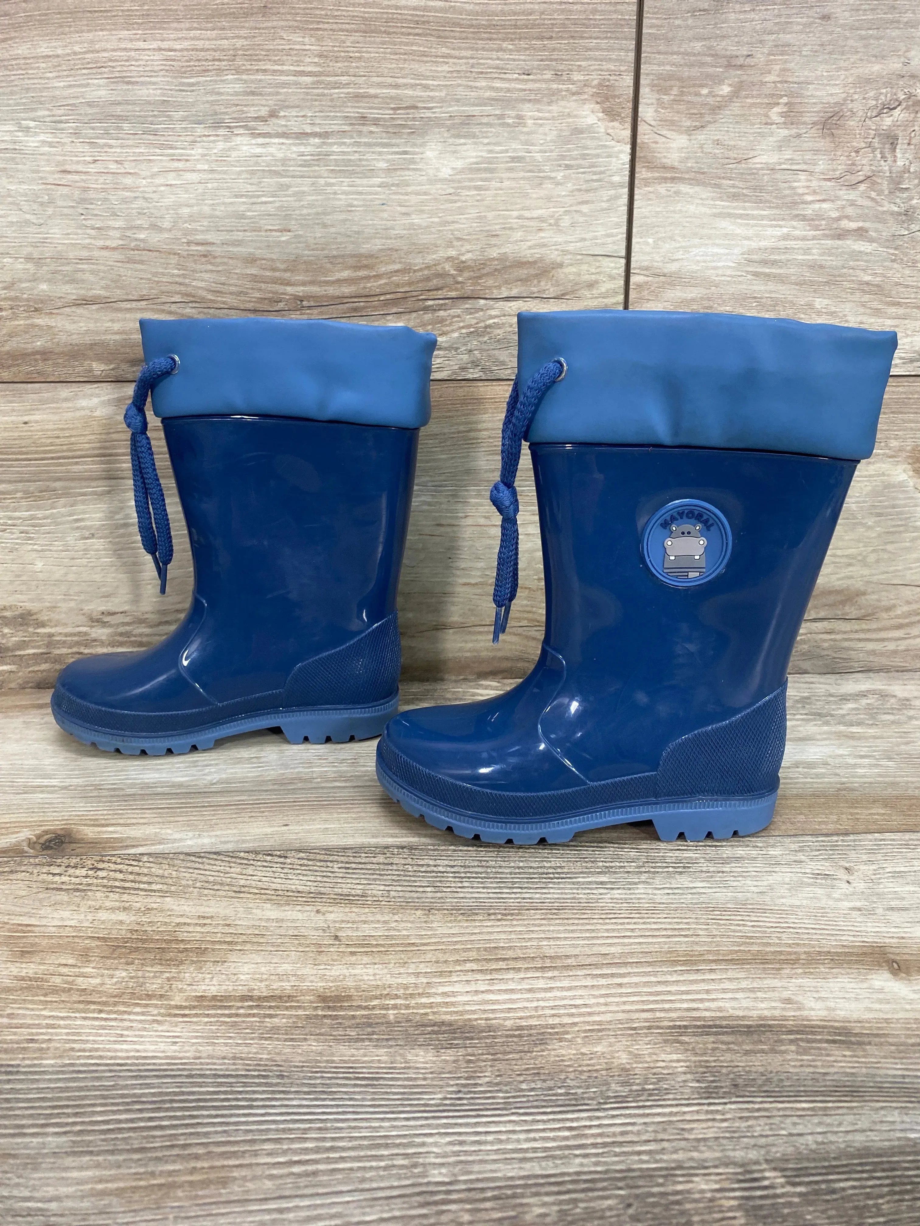 Mayoral Logo Rain Boots in Blue Sz 11c