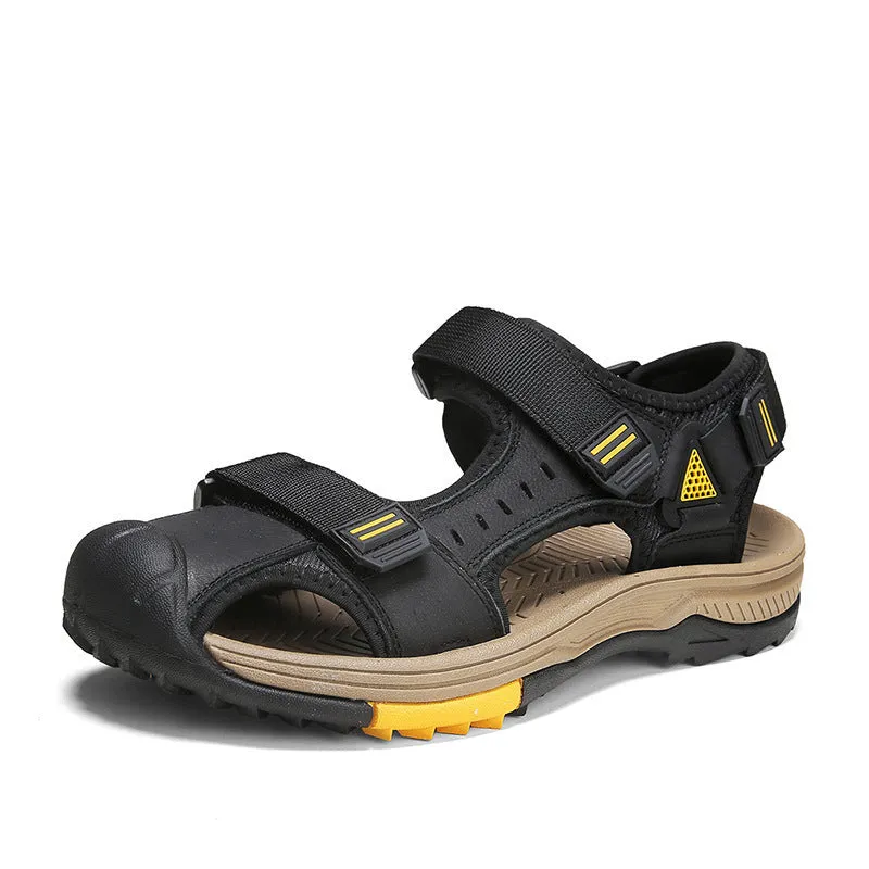 Men's Baotou Leather Sandals Outdoor Mountaineering Breathable Casual