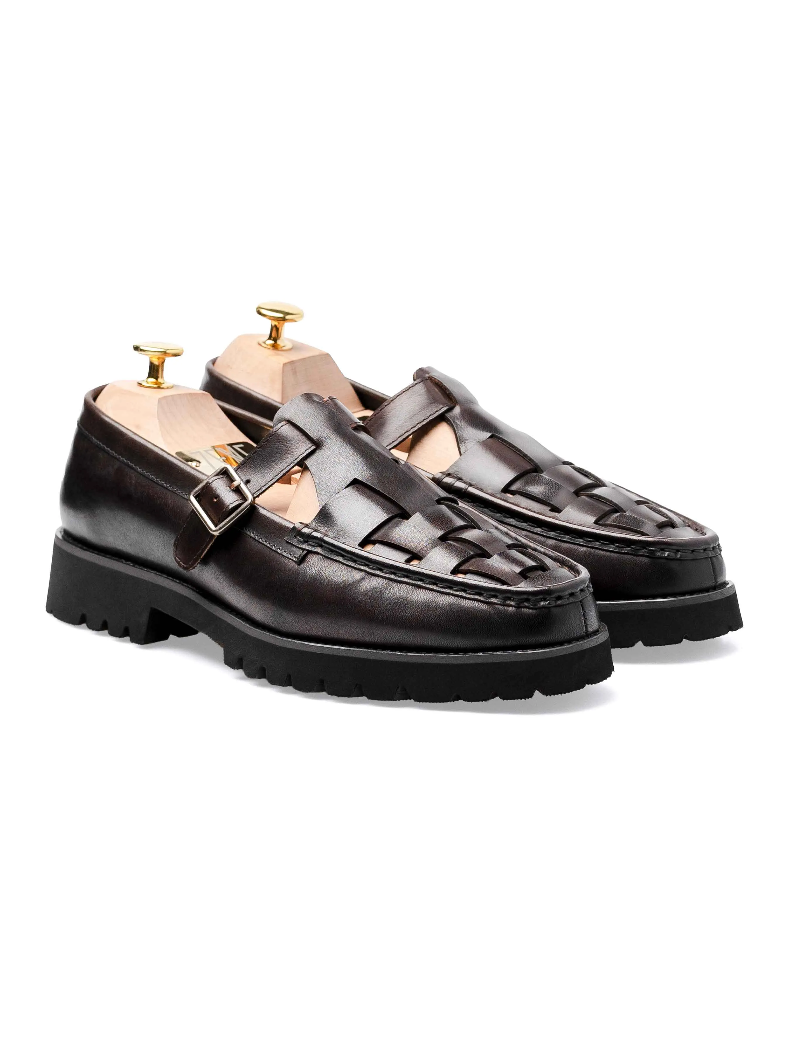 Perry Weave Loafer - Dark Brown Leather (Eva Combat)