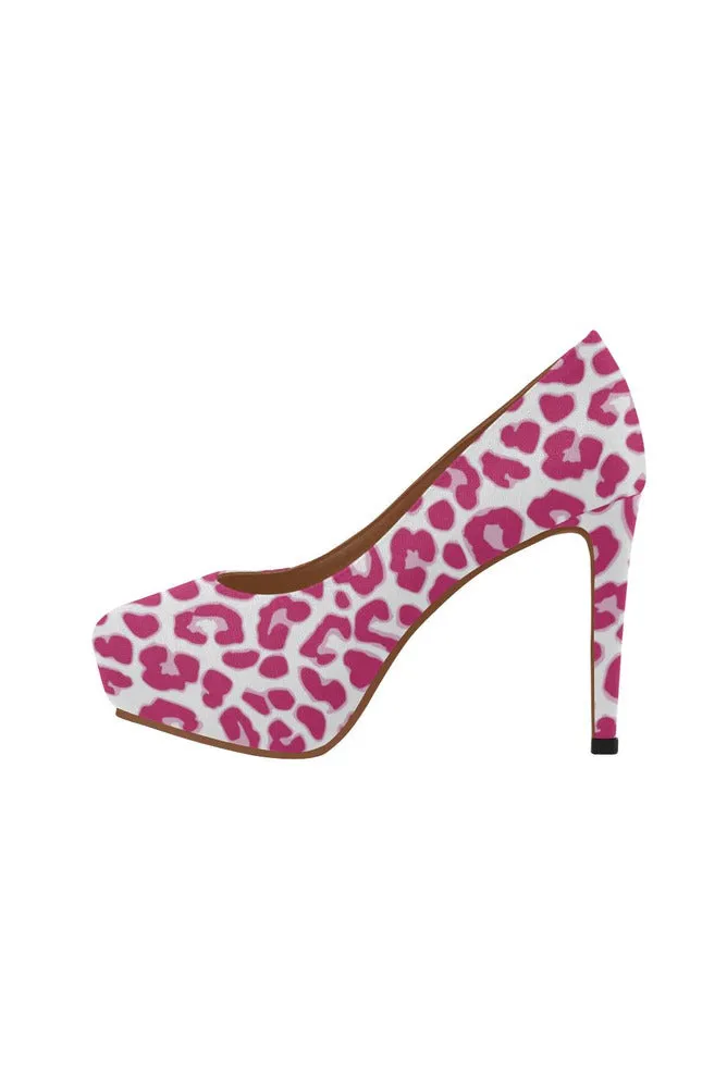 Pink Leopard Women's High Heels