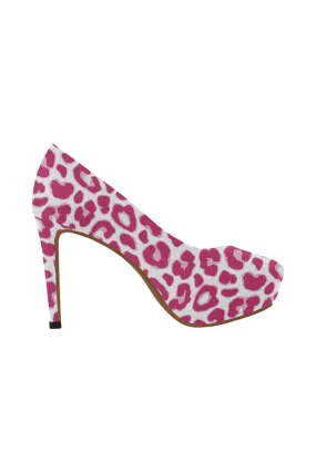 Pink Leopard Women's High Heels