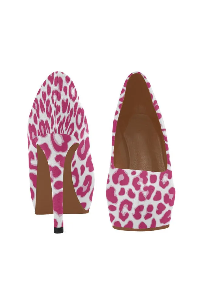 Pink Leopard Women's High Heels