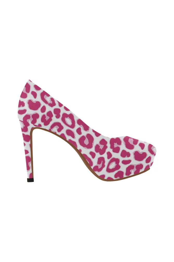 Pink Leopard Women's High Heels