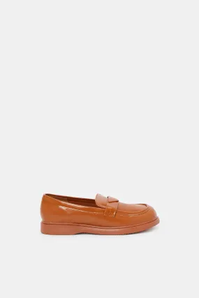 Senior Girls Brown Chunky Brogue