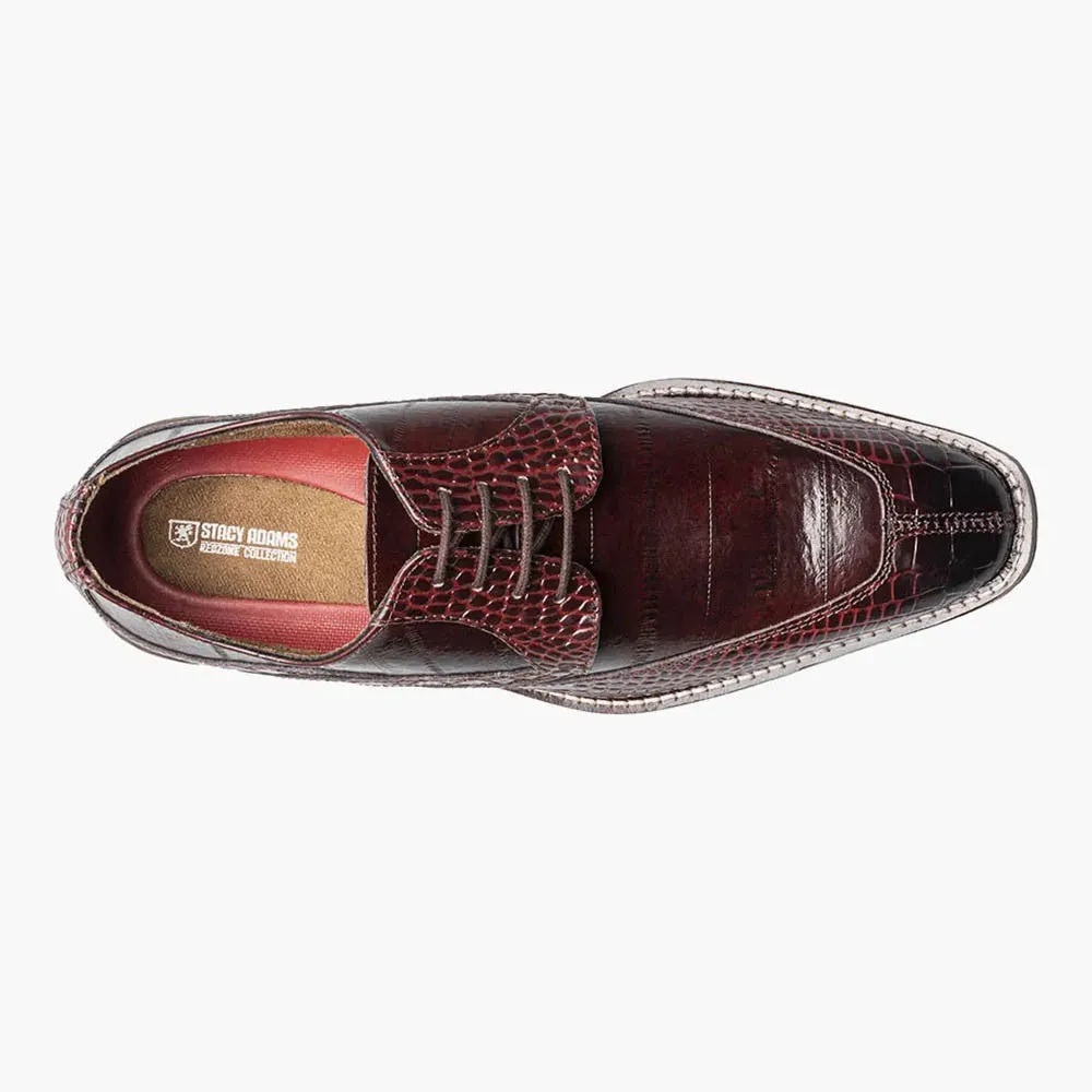 Stacy Adams TRUBIANO Burgundy Moc Toe Oxford Shoes