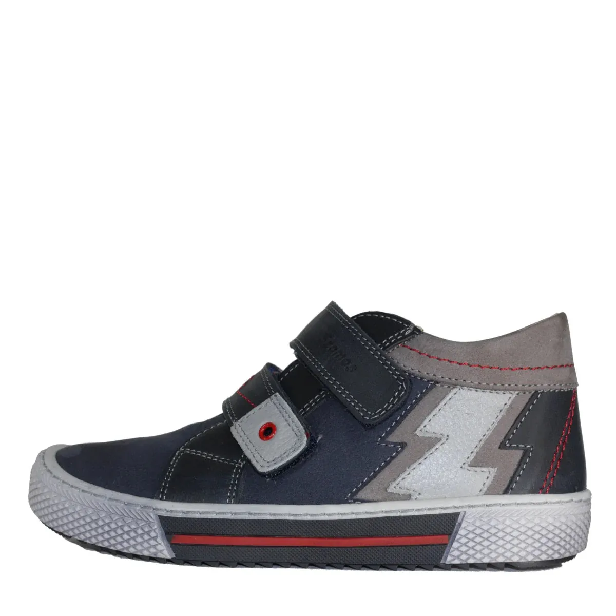 Szamos Kid Boy Sneakers Blue With White Lightning Decor - Made In Europe