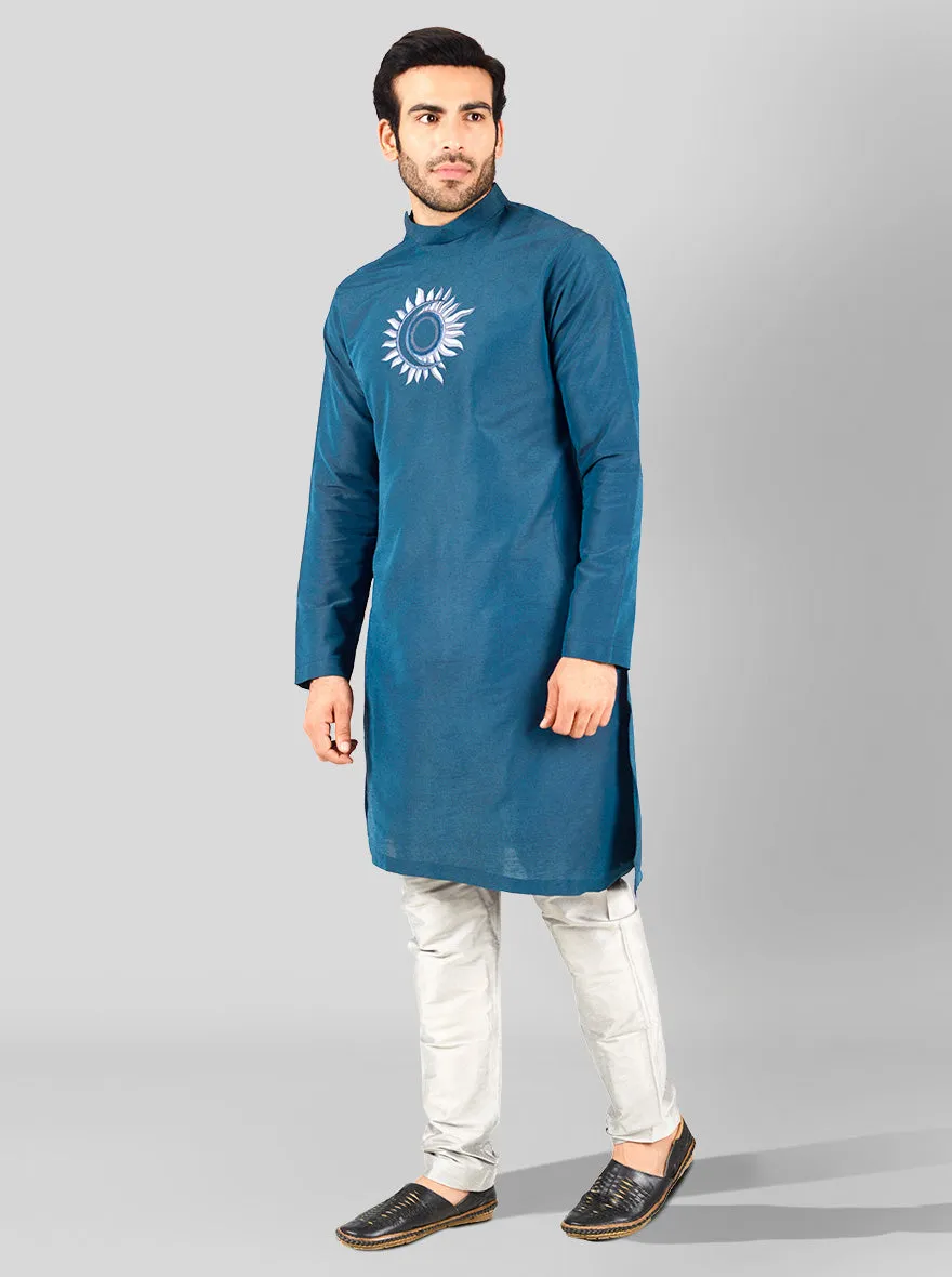 Teal Blue Kurta Set | TULA