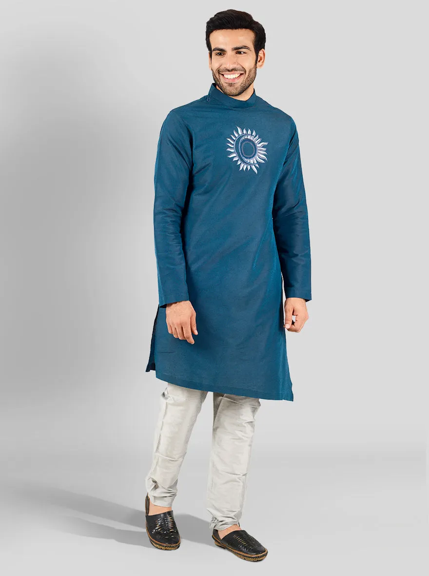 Teal Blue Kurta Set | TULA